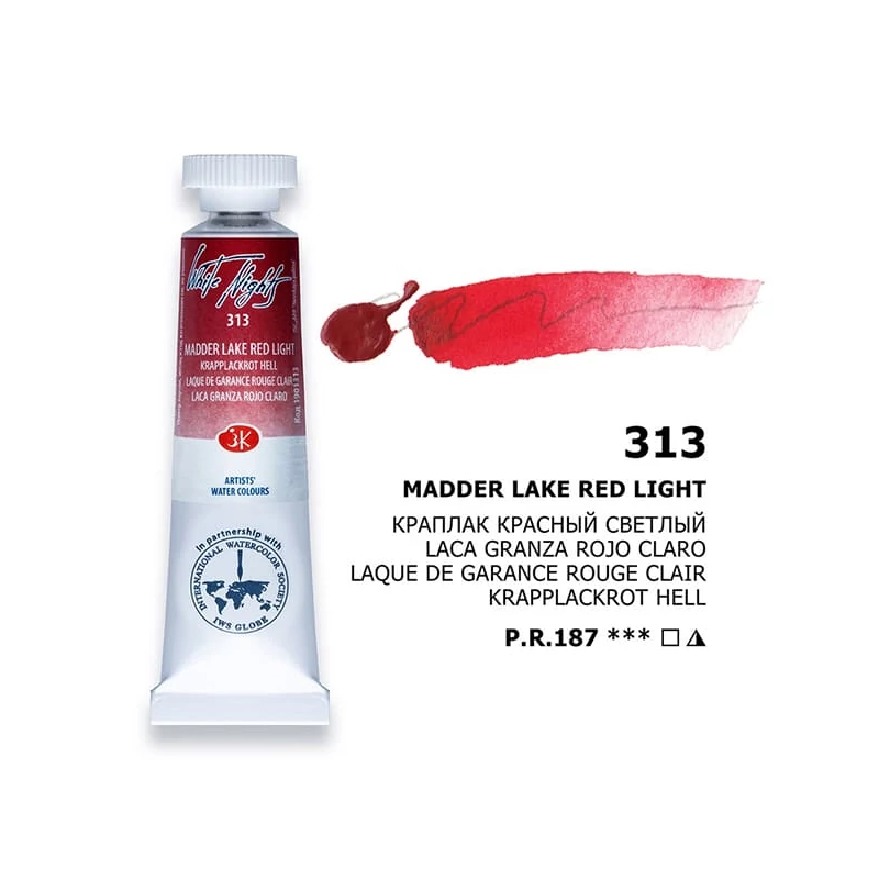 White Nights akvarel boja u tubi 10 ml - 313, madder lake red light