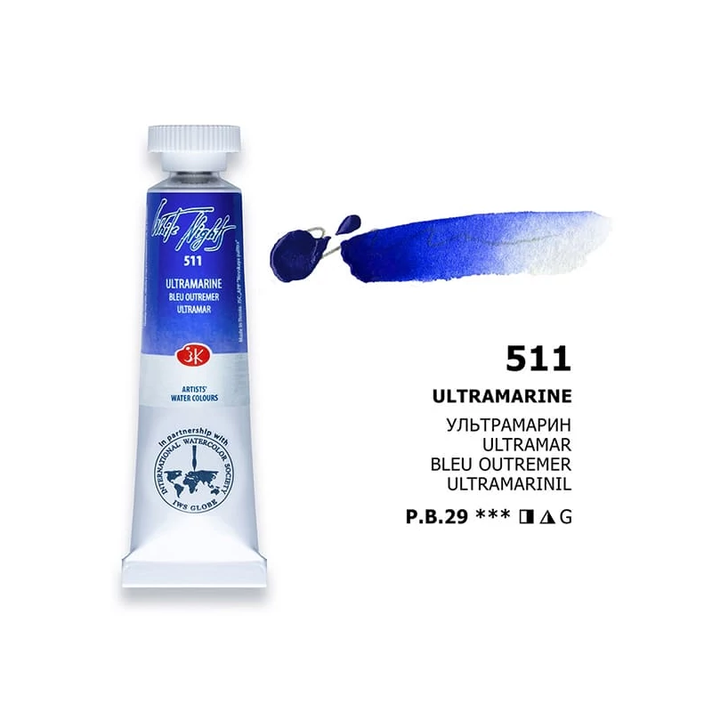 White Nights akvarel boja u tubi 10 ml - 511, ultramarine