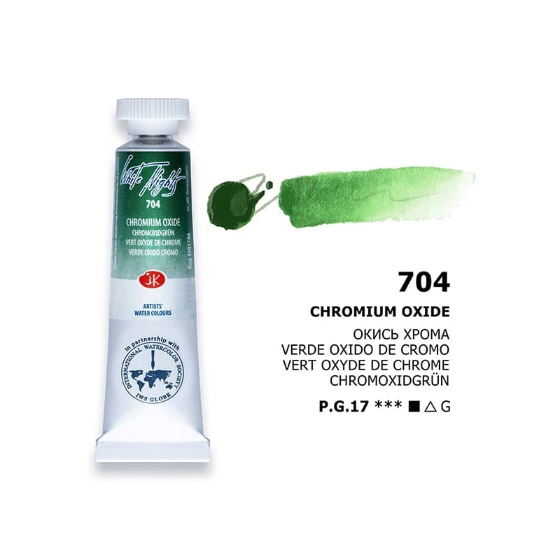 White Nights akvarel boja u tubi 10 ml - 704, chromium oxide