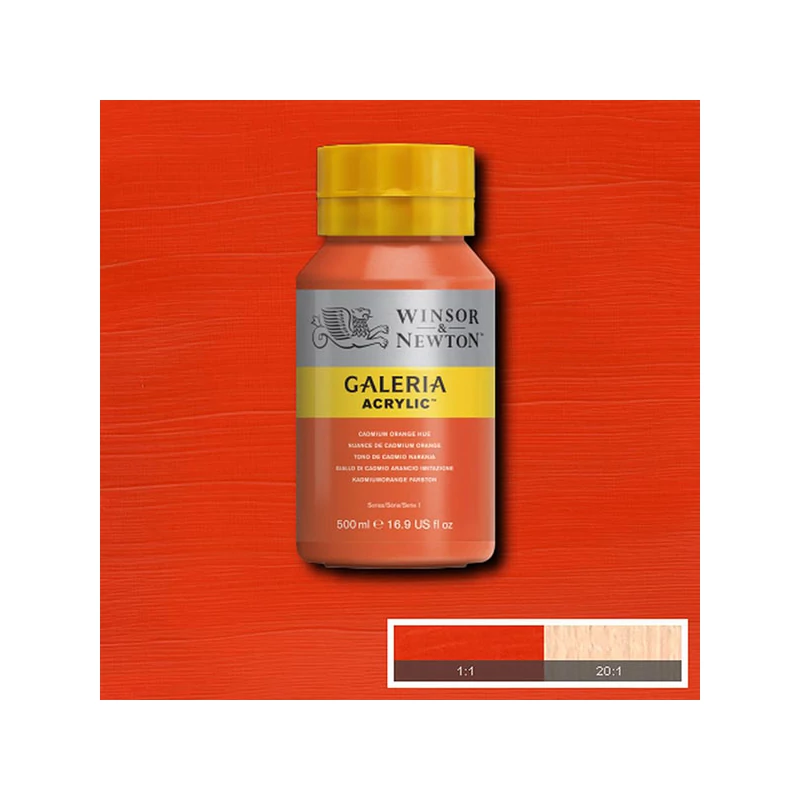 Winsor&Newton Galeria akrilna boja, 500 ml - 090, cadmium orange hue