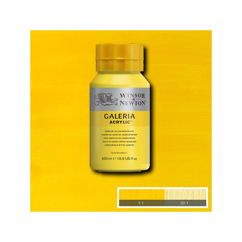 Winsor&Newton Galeria akrilna boja, 500 ml - 120, cadmium yellow medium hue