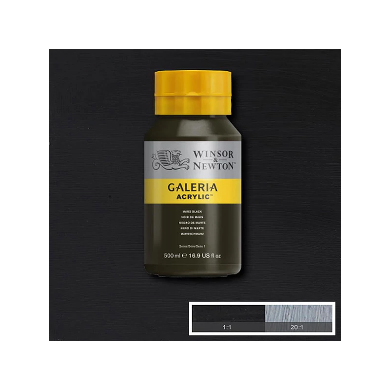 Winsor&Newton Galeria akrilna boja, 500 ml - 386, mars black