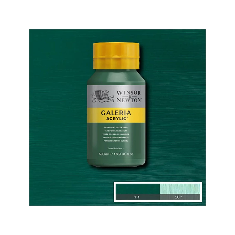 Winsor&Newton Galeria akrilna boja, 500 ml - 482, permanent green deep