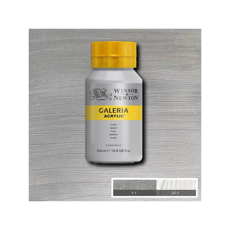 Winsor&Newton Galeria akrilna boja, 500 ml - 617, silver